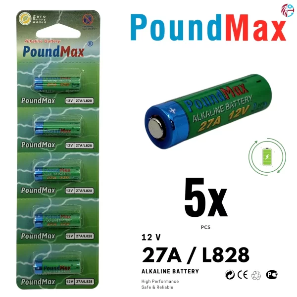 5 x PoundMax Super Alkaline 27A 12v GP27A MN27 A27