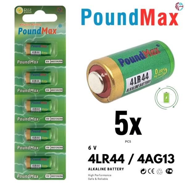 5 x PoundMax 4LR44 / 4AG13 Batteries