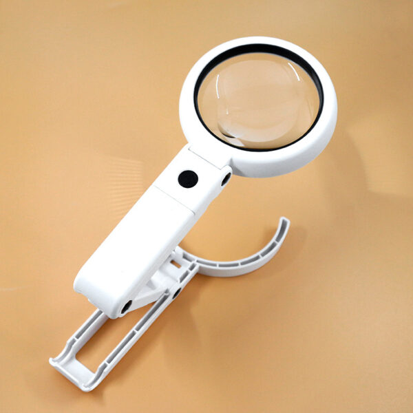 Folding 8LED Lamp Handheld Bracket Type Desktop Reading Maintenance Multi-Purpose Magnifying Glass Magnifier