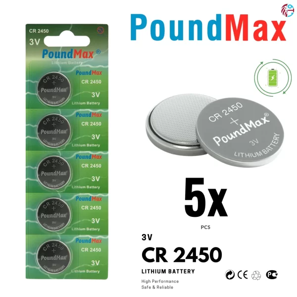 5 x PoundMax 2450 CR2450 DL2450 ECR2450