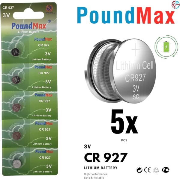 5 x Poundmax CR927 3V Battery