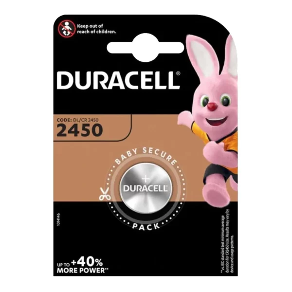 Duracell CR2450 Lithium Coin Cell - Pack of 1