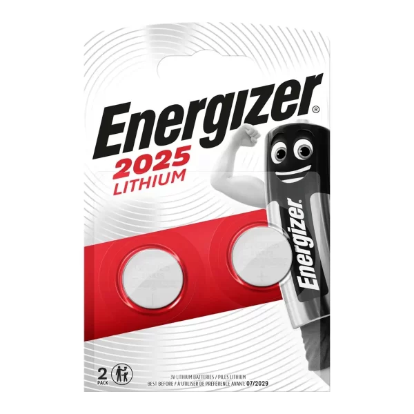 Energizer CR2025 Lithium Coin Cell - Pack of 2