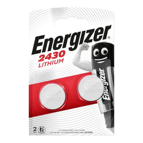 Energizer CR2430 Lithium Coin Cell - Pack of 2