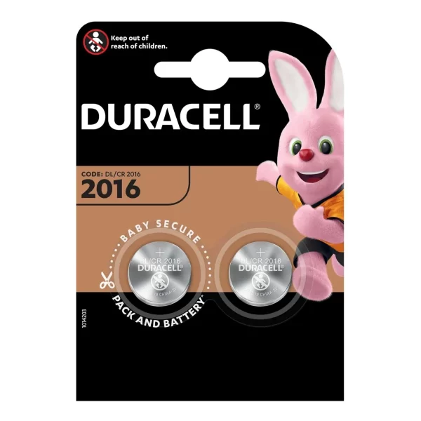 Duracell CR2016 3V Lithium - Pack of 2