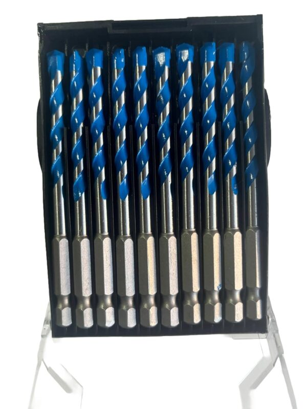 Sivitec 10 Piece 6mm Masonry and Concrete Drill Bit Set Hex Shank with Carbide Tip